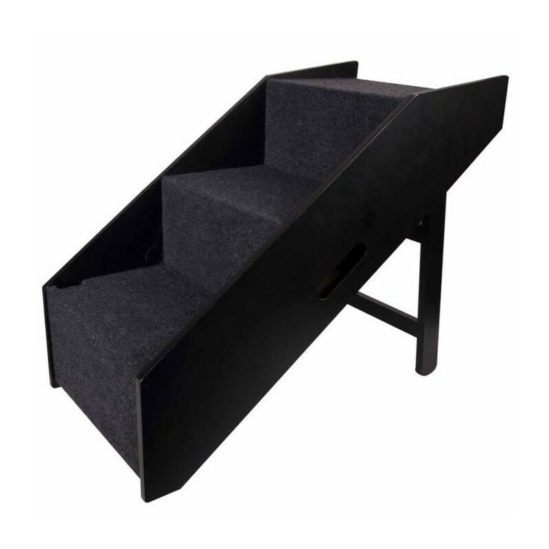 

Rampa para perros y escaleras Negro 62 x 36 x 51 cm