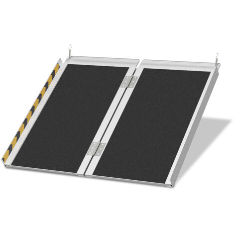 Rampa per sedie a rotelle Rampa di accesso pieghevole 2x Alluminio Superficie antiscivolo 270KG Capacità 61cm