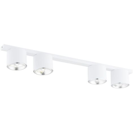 Rampe 4 spots blanche 90 cm ES111 15W NANO métal Emibig