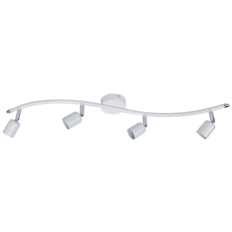Centrale Brico - Rampe 4 spots, fer blanc Basic