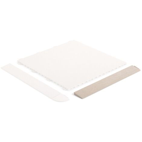 Rampe beige sable pour dalle épaisseur 8 mm Rampe clipsable à dimensions 38,5 x 5,5 cm Rampe résistante et simple à poser pour extérieur