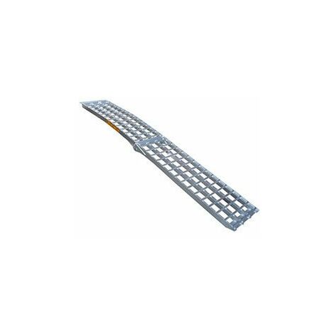 Rampe Courbée Pliable En Alu L 244 Cm L: 43 Cm, L Pliée 126 Cm, Profil Antidérapant D'une Capacité M