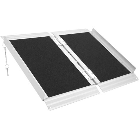 Rampe d'accès portable de 60 cm pour fauteuil roulant, en aluminium, antidérapante et pliable, pour les marches d'entrée, les seuils de porte et les scooters, capacité de 272 kg
