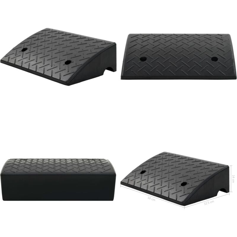 Rampe de bordure de trottoir Caoutchouc 50x32,5x14 cm - rampe de bordure - rampes de bordure - Home & Living