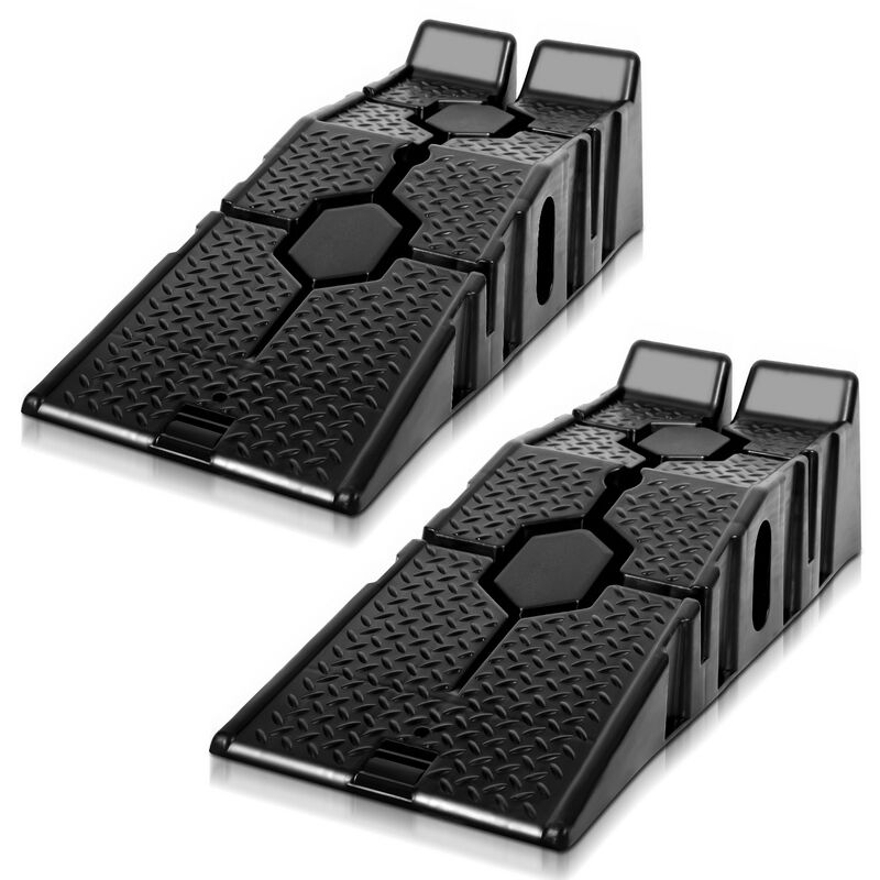 Rampe de chargement Jeu de 2 en plastique pour charges lourdes jusqu'à 3 tonnes Plateforme d'accès pour voitures