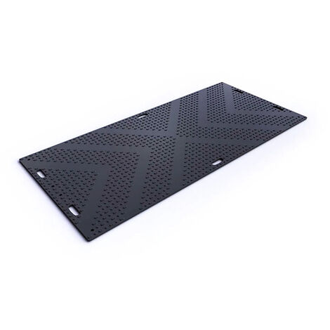 Rampe De Chargement - Matisere – Plaque de roulage 80 tonnes – Polyéthylène recyclé – Longueur 2.40m, largeur 1.20m – Pour chantiers et événements
