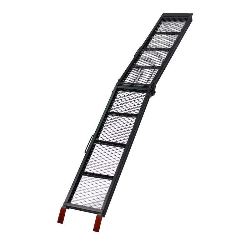 Rampe de chargement noire moto pliable 340 kg 203 cm de long