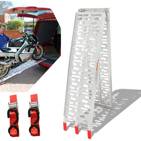 LIEKUMM Rampe de Chargement, 150cm Rampe Moto Capacité 600 kg Rampe d'accès  pour Moto, remorque, Quad, Voiture, 2 Pièce : : Auto et Moto