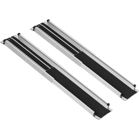 Rampe D'Accès Pliable 2x800 Kg Acier Galvanisé - Kit 2en1 Chargement & Entretien Moto Quad Tondeuse