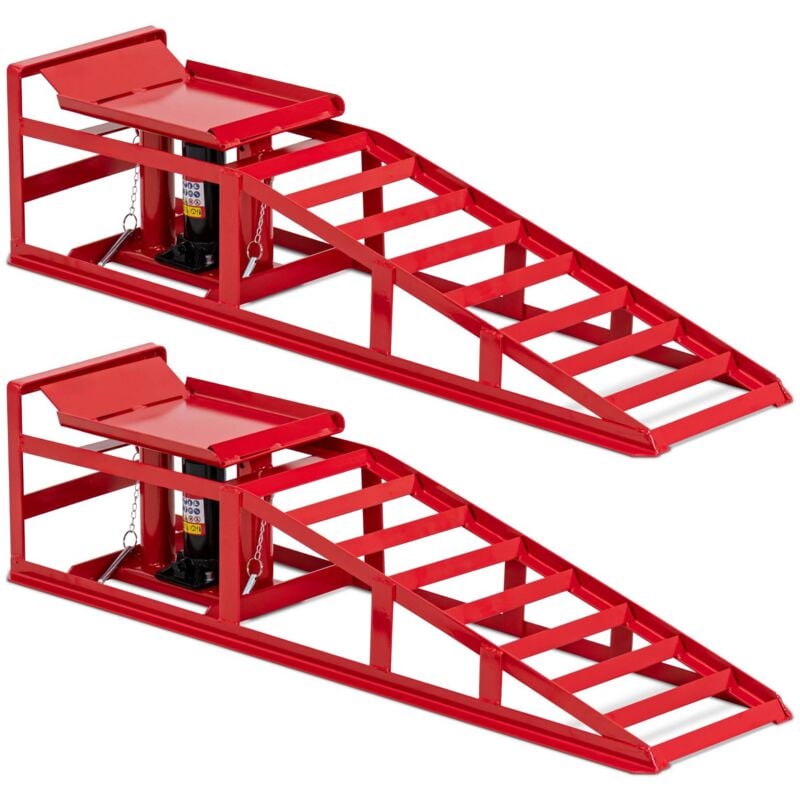 Rampe de levage hydraulique Jusqu'à 2 000 kg Hauteur 235 à 325 mm Lot de 2