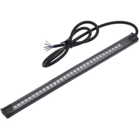 Rampe de phare arrière pour moto, de 20,3 cm, avec 32 LED 3528, clignotant et feux stop - S'adapte à la plaque d'immatriculation