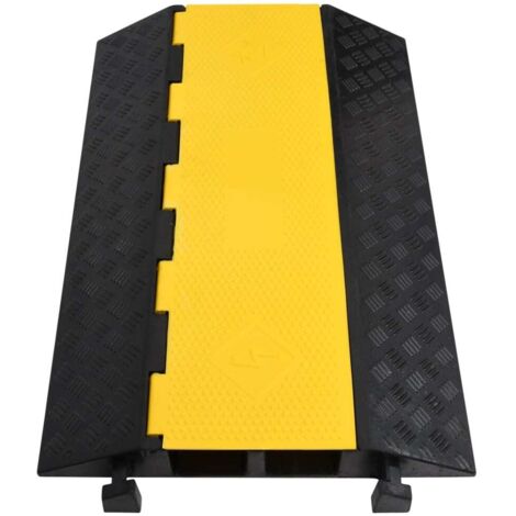 Rampe de protection de câble avec 2 canaux 90 cm caoutchouc CFW533770