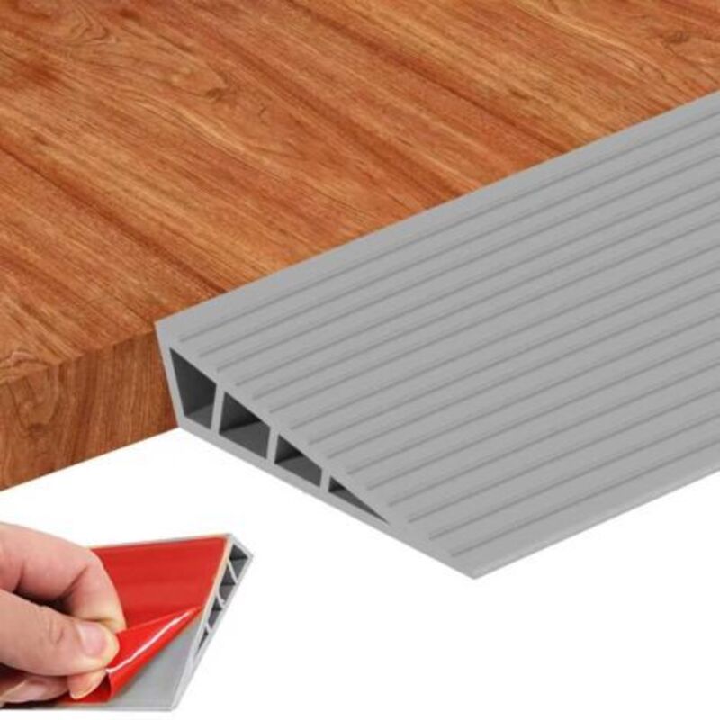 Rampe de seuil de 100 cm, bande de transition de sol, bande de recouvrement d'espace en vinyle étanche, convient aux sols en bois et en carrelage.