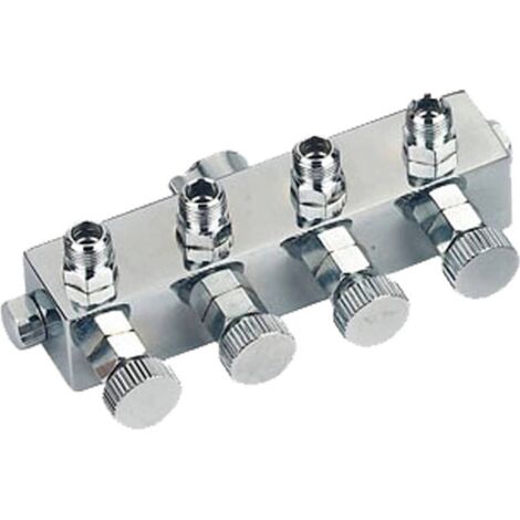 Rampe de sortie compresseur 1/8 - pour 4 aérographes - multirex
