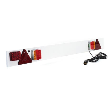 Rampe Éclairage LED Remorque 7 Broches L137cm & Câble de 6m avec Feux arrière Stop & Clignotants
