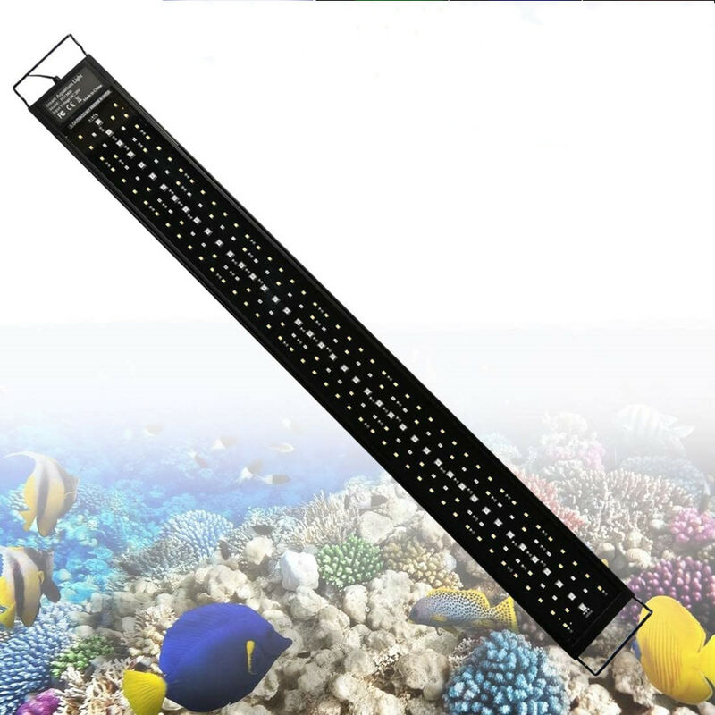 Rampe led Aquarium, 2 Modes, Éclairage Aquarium Étanche IP68 pour 90-110CM Aquarium, Noir
