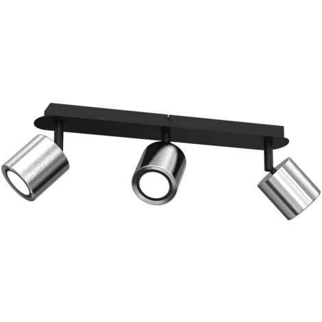 Rampe noire 3 spots orientables GU10 Demia Luminex