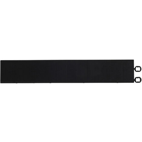 Rampe Noire Clipsable pour Dalle Épaisseur 12mm - Dimensions 30x5,5 cm - Usage Intensif Extérieur