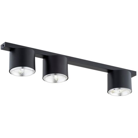 Rampe noire design 70 cm 3 spots ES111 15W NANO Emibig