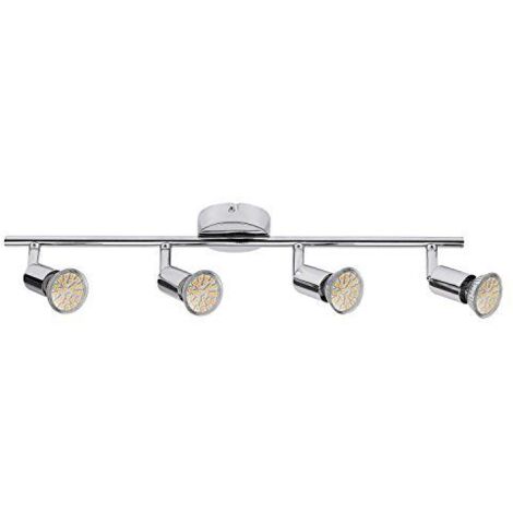 Rampe plafond 4 spots chrome GU10 Norton LED Rabalux