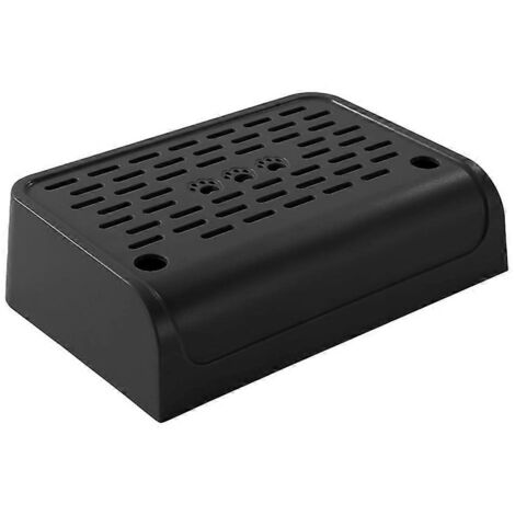 Rampe pour bac à litière avec filtre et rangement intégré, noire