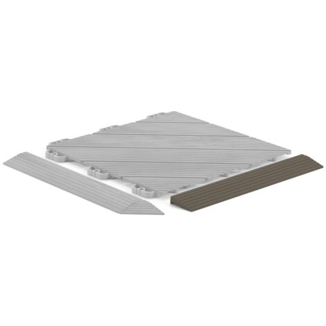 Rampe pour dalle marron foncé 8 mm Rampe à queues d'aronde pour usage intensif Bordure 31,6x5,5 cm effet bois idéal pour terrasse