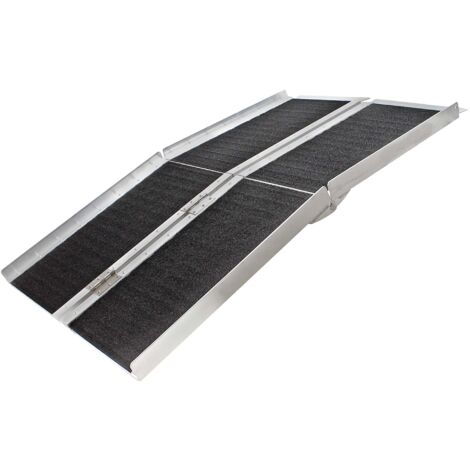 Rampe pour fauteuil roulant Rampe de chargement 2x Pliable Alu Surface antidérapante 305 cm 270kg