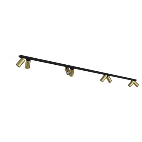 Rampe spots Nowodvorski MONO 7754 8xGU10 noir/laiton