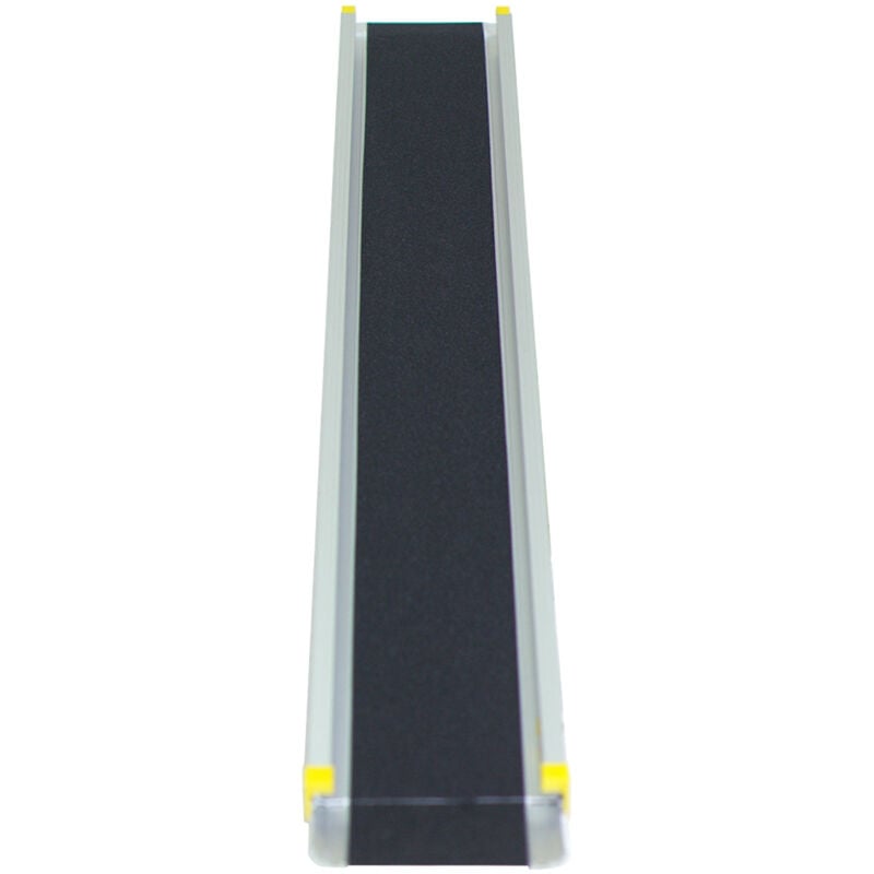 Rampe télescopique antidérapante pour fauteuil roulant réglable 270 kg max en aluminium 133/200/233 x 19 x 5 cm noir