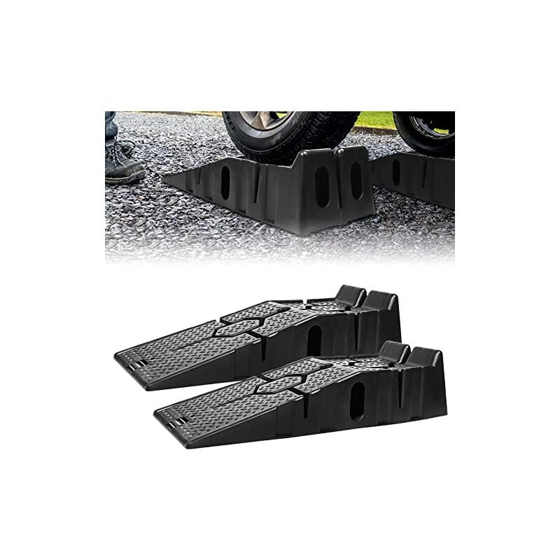 Rampes d'accès 2 pièces en plastique Rampe de chargement Kit de rampe automobile 903322.5cm Plate-forme Naizy