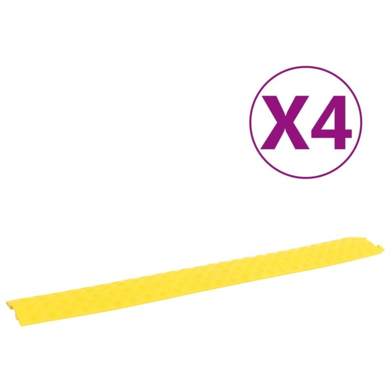 Vidaxl - Rampes de protection de câble 4 pcs 98,5 cm Jaune