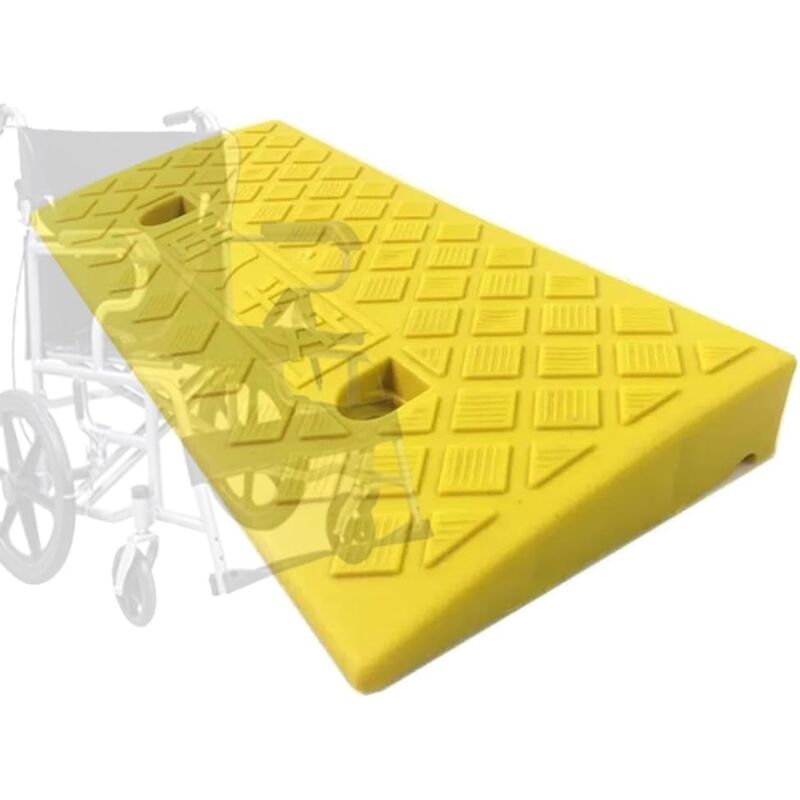 Rampes de Trottoir, en Plastique Robuste, 2 pièces Rampe Portable Fauteuil Roulant Rampe de seuil de Porte pour allée, Trottoir, Moto, Scooter,