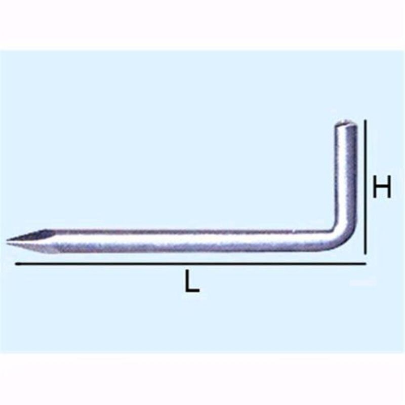 Rampini a punta - 19x60 - Filo 3,40 - l 40 mm. - h 17 mm- Conf. 200 pz