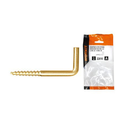 RAMPINO A VITE OTTONE SELF WORKIT - MOD 14X30 MM 22X10X2,0 CF=PZ 4- 5 confezioni
