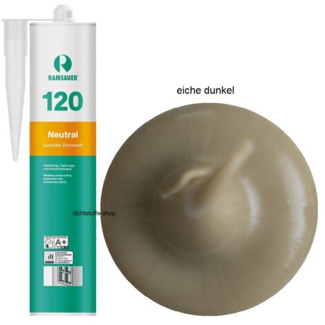 Ramsauer 120 Neutral Fenster Silikon Fugen Dichtstoff 310ml Kartusche eiche dunkel