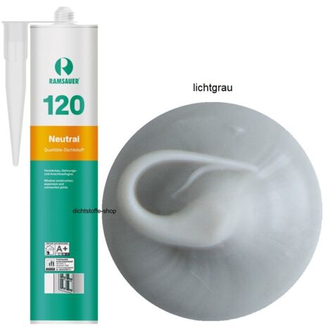 Ramsauer 120 Neutral Fenster Silikon Fugen Dichtstoff 310ml Kartusche lichtgrau
