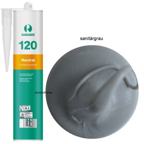 Ramsauer 120 Neutral Fenster Silikon Fugen Dichtstoff 310ml Kartusche sanitärgrau
