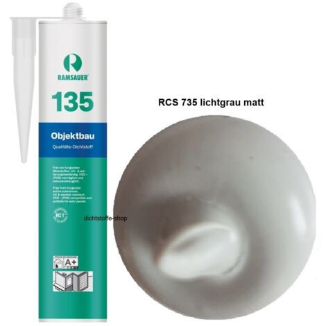 Ramsauer 135 Objektbau Silikon Dichtstoff 310ml Kartusche RCS 735 lichtgrau MATT