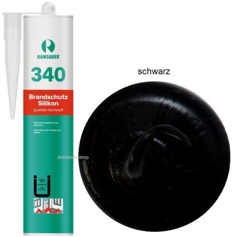 Ramsauer 340 Brandschutz B1 Silikon Fugen Dichtstoff 310ml Kartusche schwarz