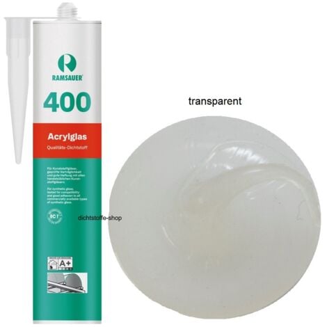 RAMSAUER® Ramsauer 400 Acrylglas Silikon Fugen Dichtstoff 310ml Kartusche transparent