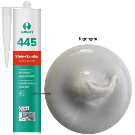 Ramsauer 445 Stein+Sanitär Silikon Fugen Dichtstoff 310ml Kartusche fugengrau