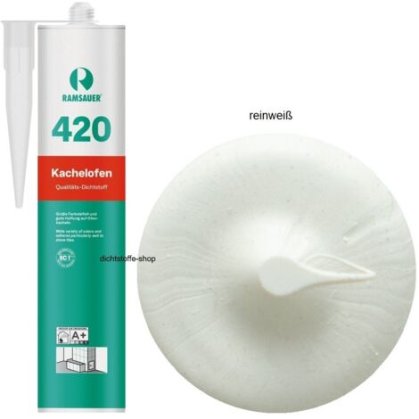 Ramsauer Kachelofen 420, temperaturbeständige Fugendicht- masse, reinweiß, 310 ml