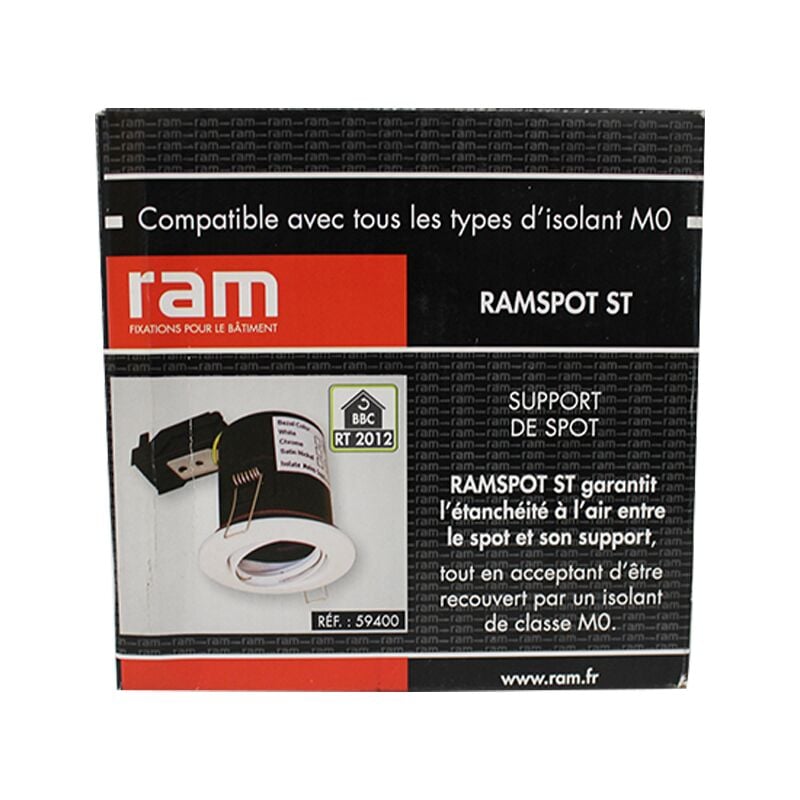 RAM - Protection de spot pour laine en rouleau et soufflée spot st - finition blanc
