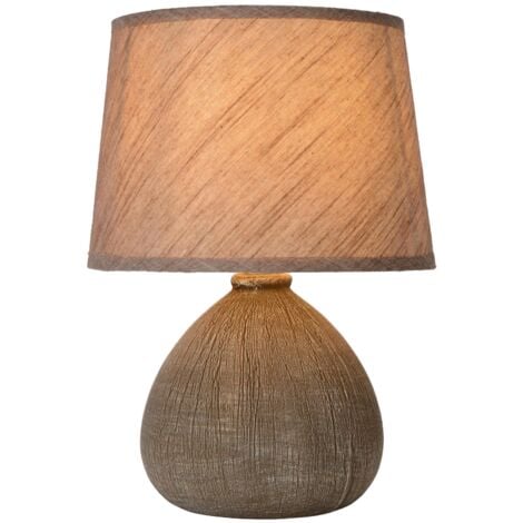 LUCIDE RAMZI Lampe de tab.-Brun-Ø18