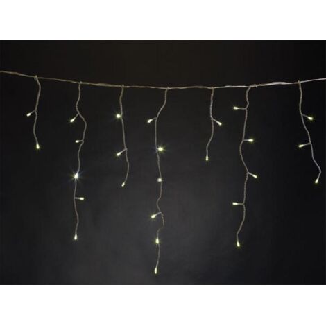 RANA LED - 2 x 0,6 m - 72 lampade bianco caldo - filo trasparente - modulatore - 24 V