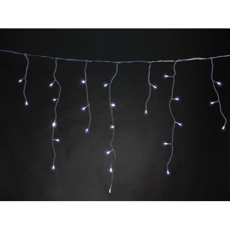RANA LED - 4 x 0.6 m - 144 bombillas de color blanco - cable transparente - modulador - 24 V
