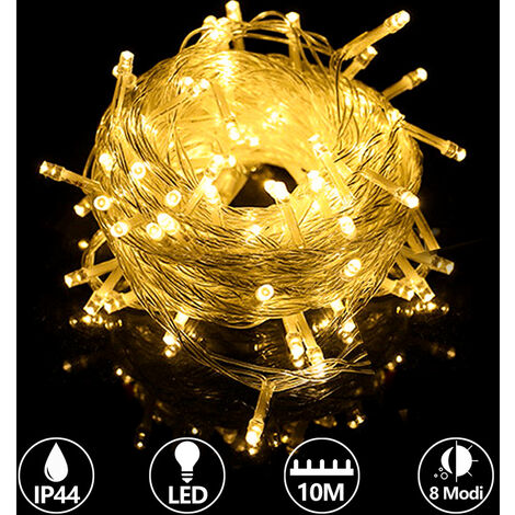Randaco LED Congelamento Pioggia Ghiacciolo Luci Da Giardino Di Natale Tenda Luci Leggiadramente