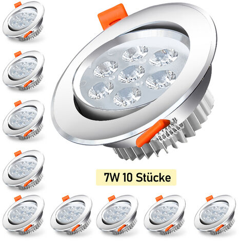 Randaco Warmweiß LED Einbaustrahler Deckenstrahler Einbauleuchten Decke LED Deckenspots Spots Deckenleuchte Einbauspots Einbauleuchten für das bad Küche Schlafzimmer