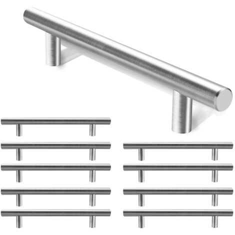 Randaco 10X asa de barandilla asa de mueble asa de puerta asa de armario asa de cocina asas de acero inoxidable 156x96x10MM