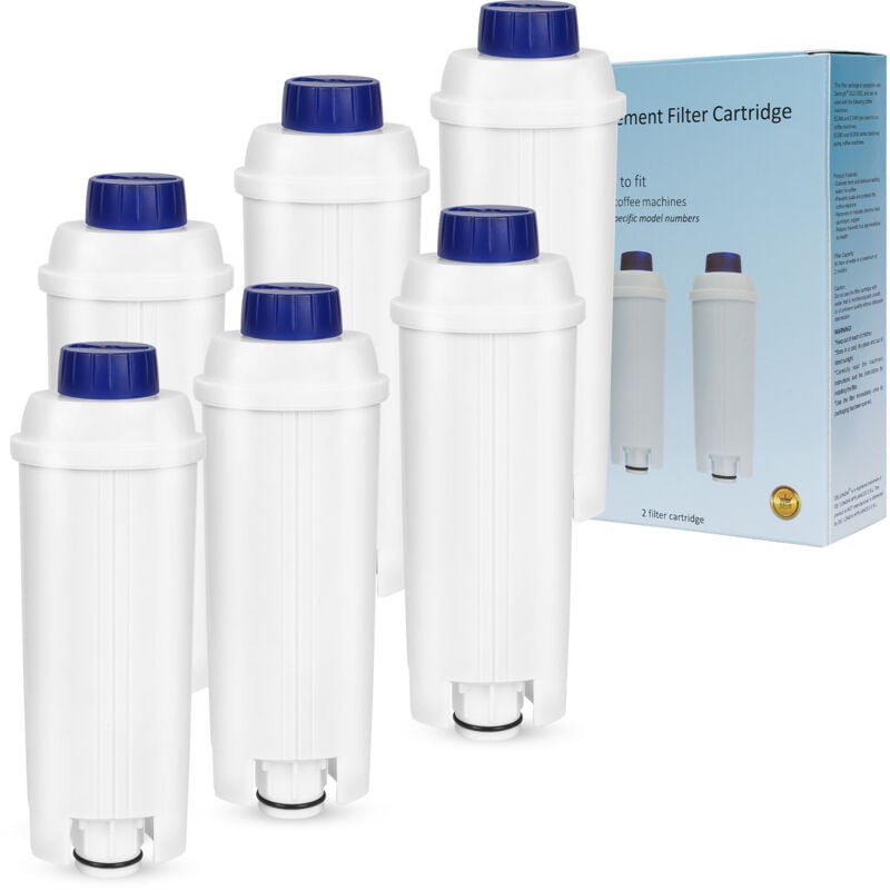 Randaco - 6x Filtre à eau pour Delonghi compatible pour DLSC002 ecam etam EC800 avec charbon actif pour 60 litres d'eau